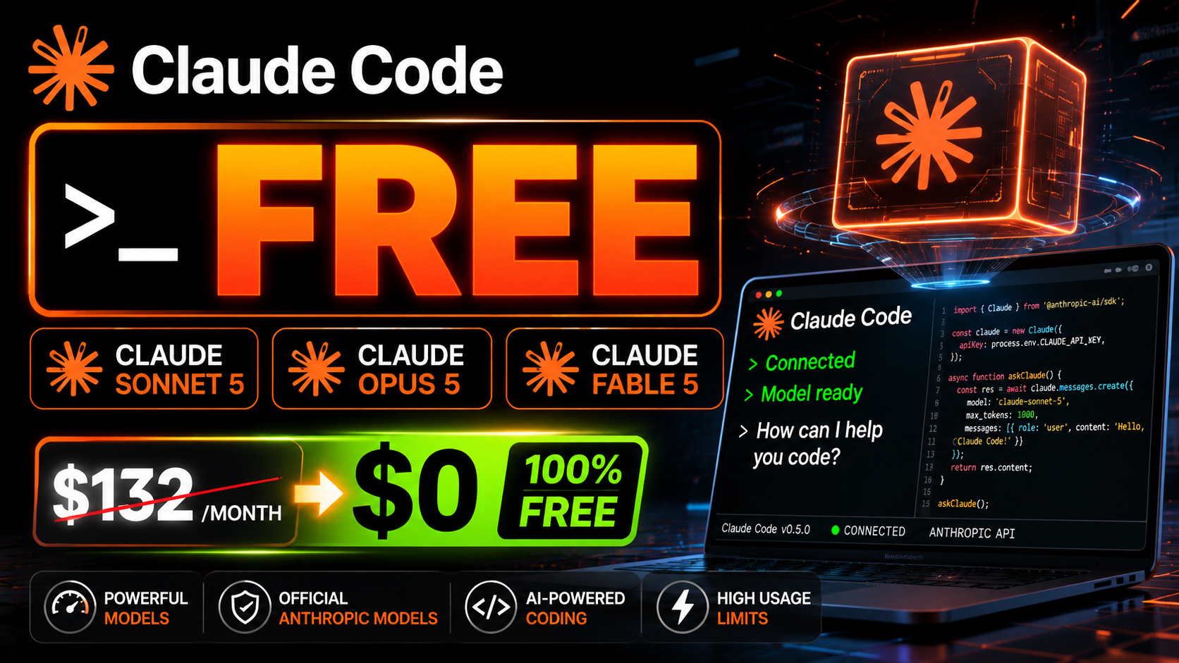 How to Use Claude Code for Free with Official Anthropic Models